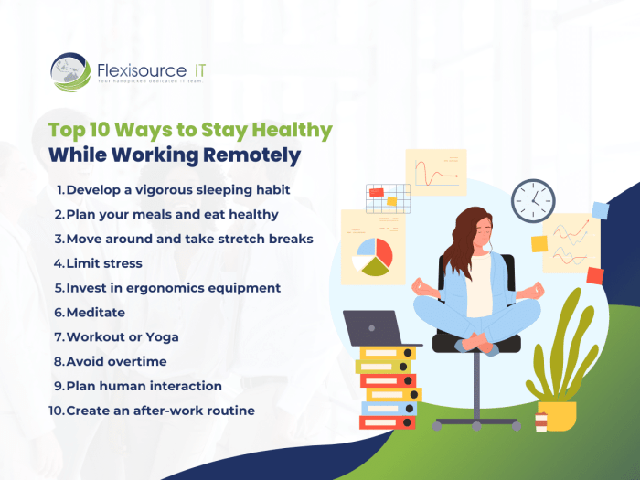 10 Ways to Stay Healthy While Working Remotely - Flexisource